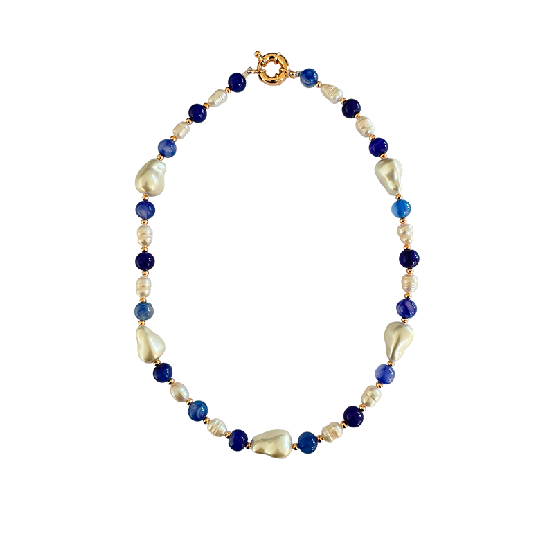 Blue Pearl Handmade Necklace