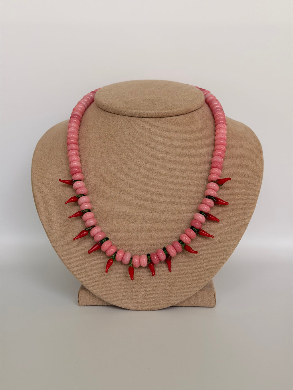 Spicy Pink Handmade Necklace