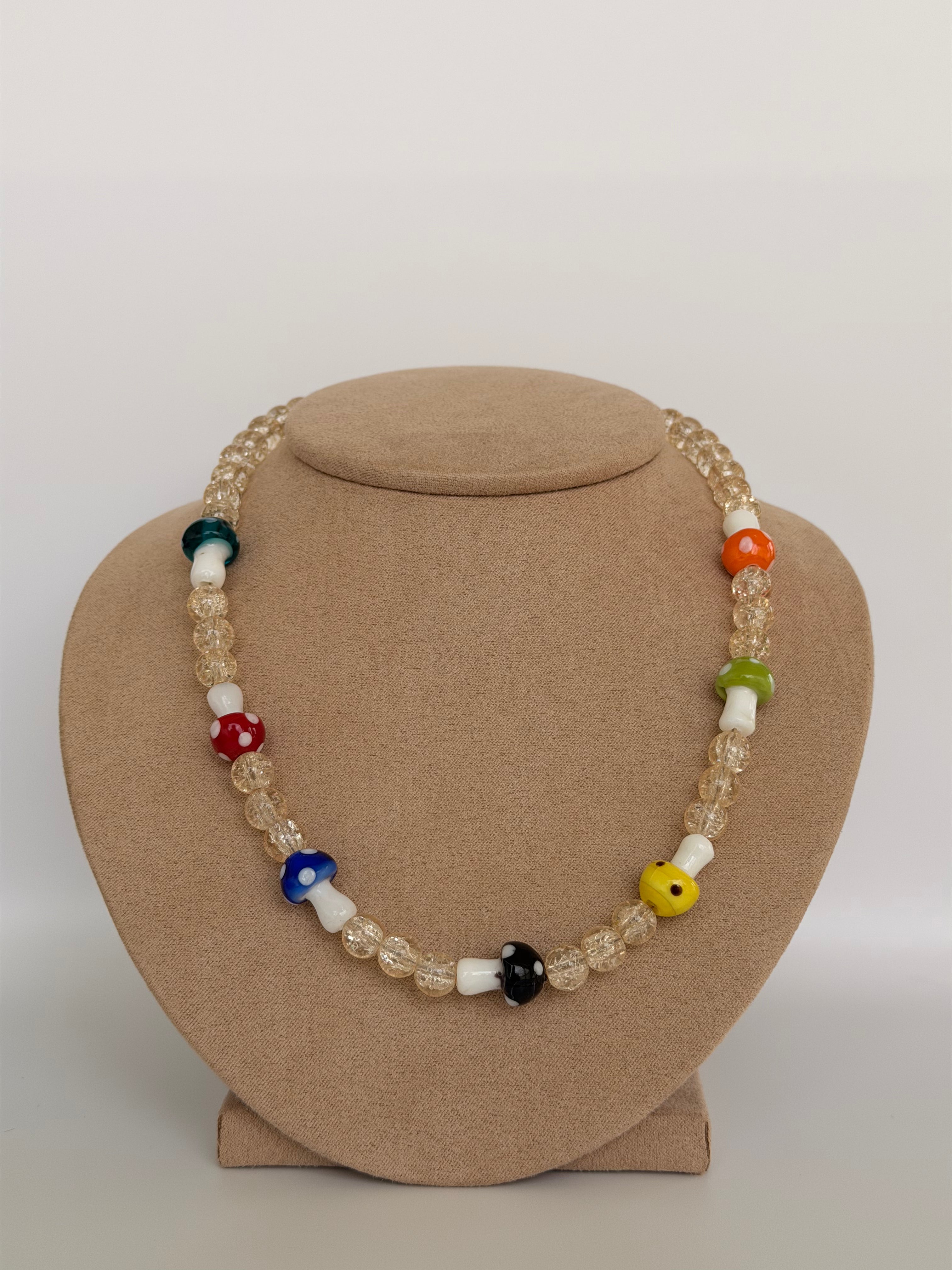 Mushroom Garden Handmade Necklace