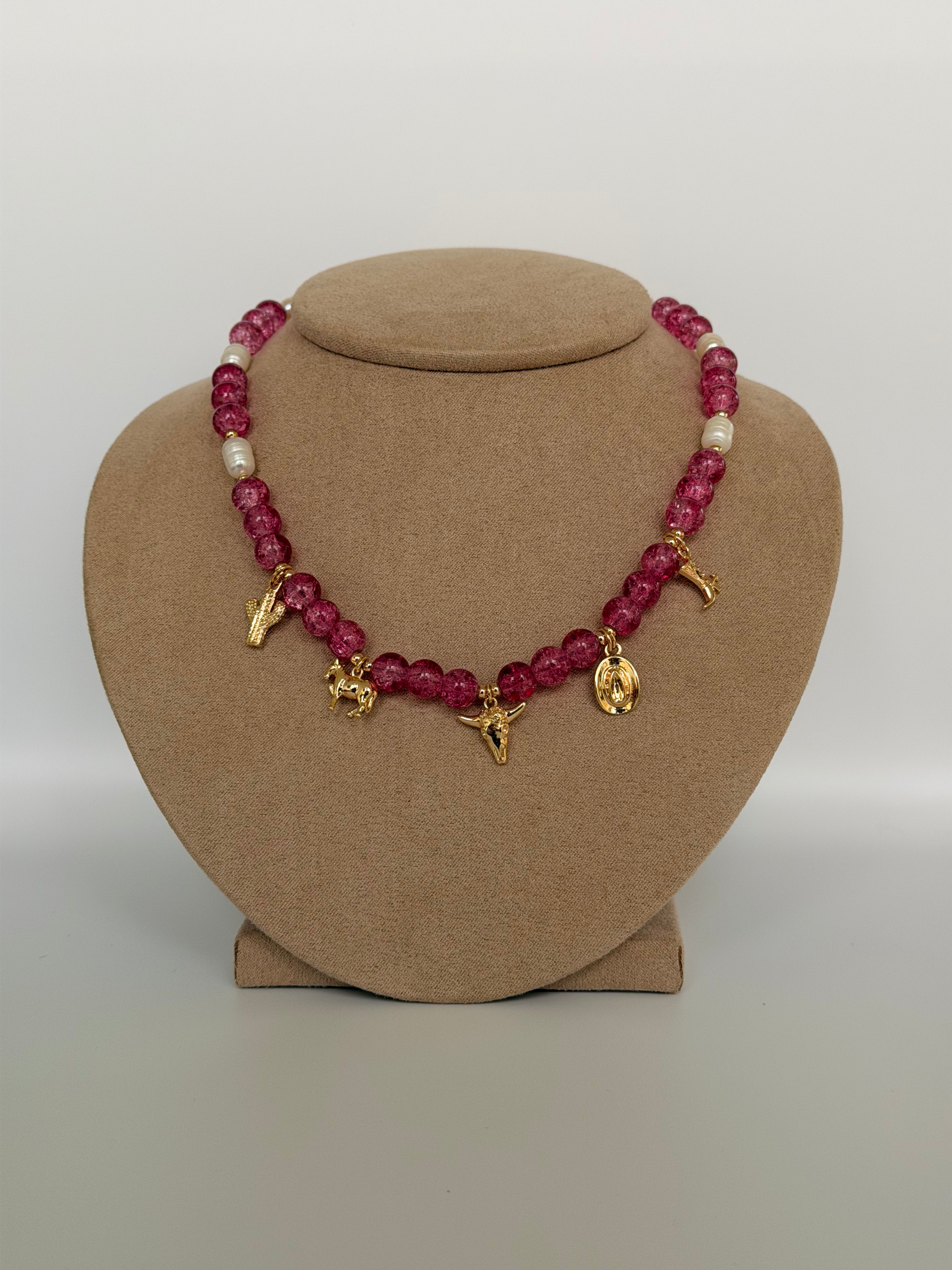 Pink Rodeo Handmade Necklace