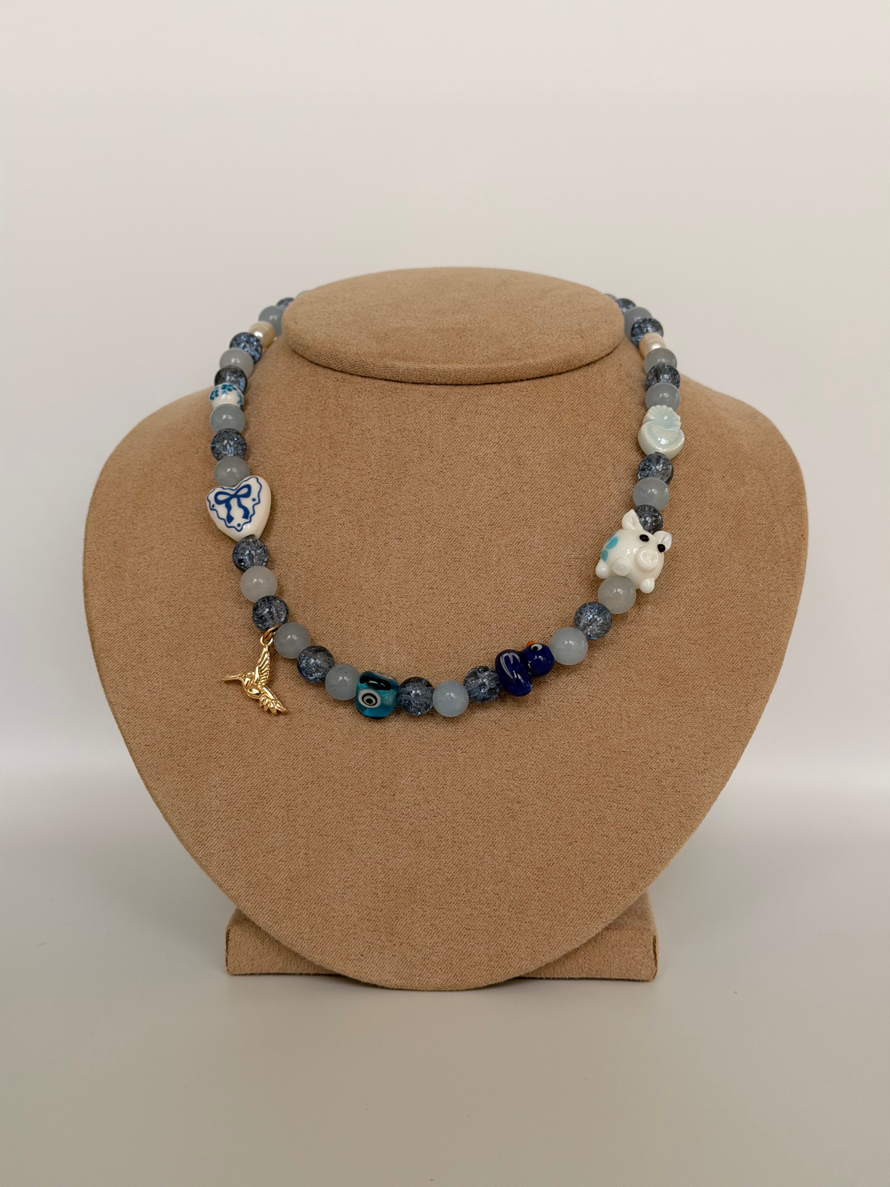 Cloudy Blue Handmade Necklace