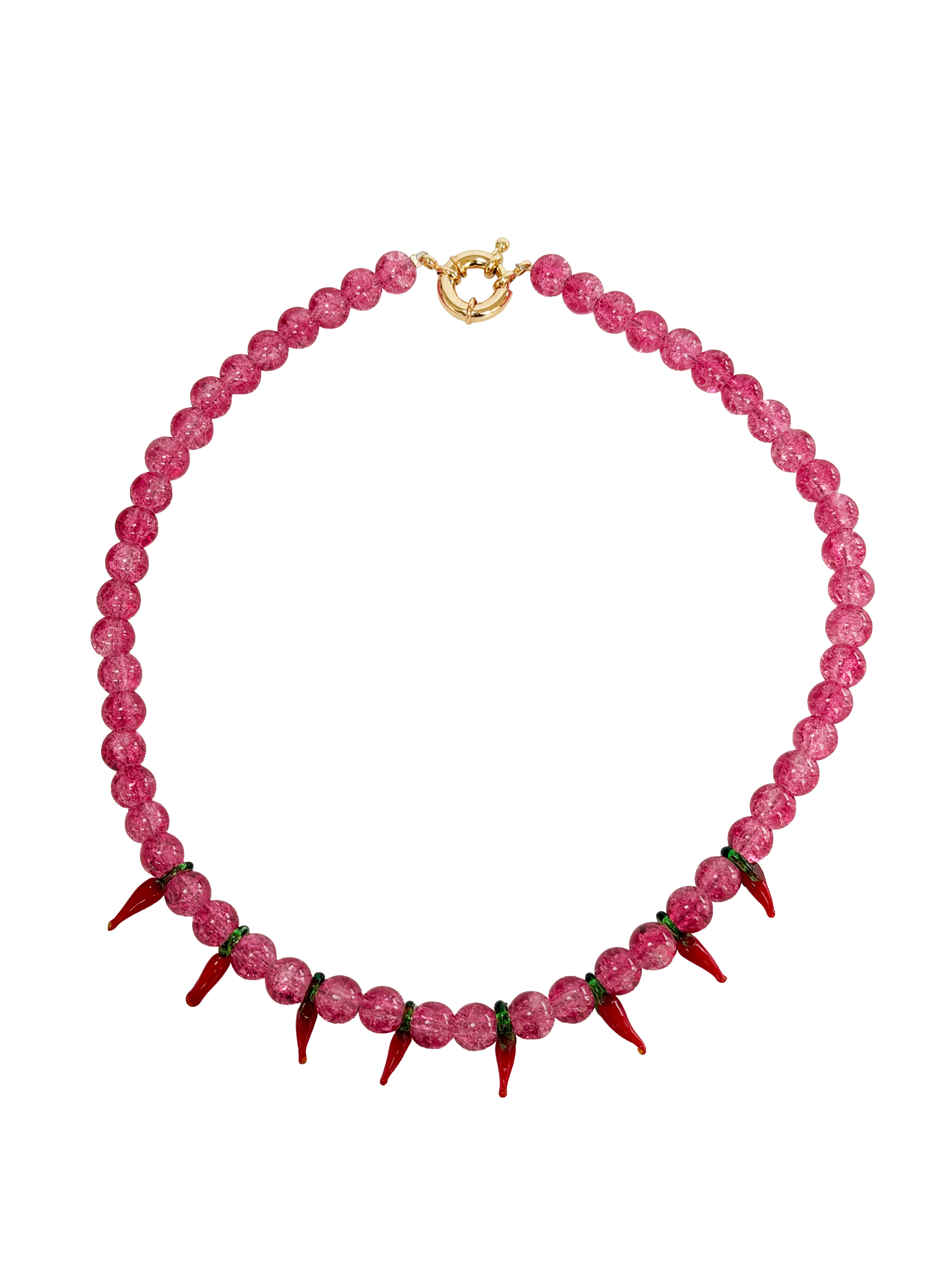 Spicy Pink Handmade Necklace