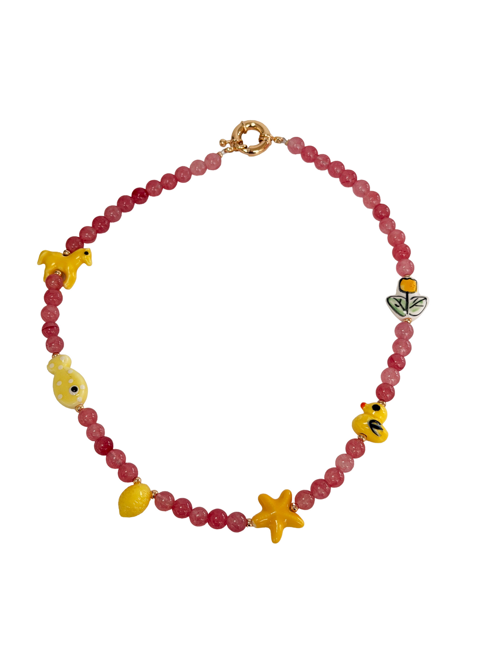 Pink Lemonade Handmade Necklace