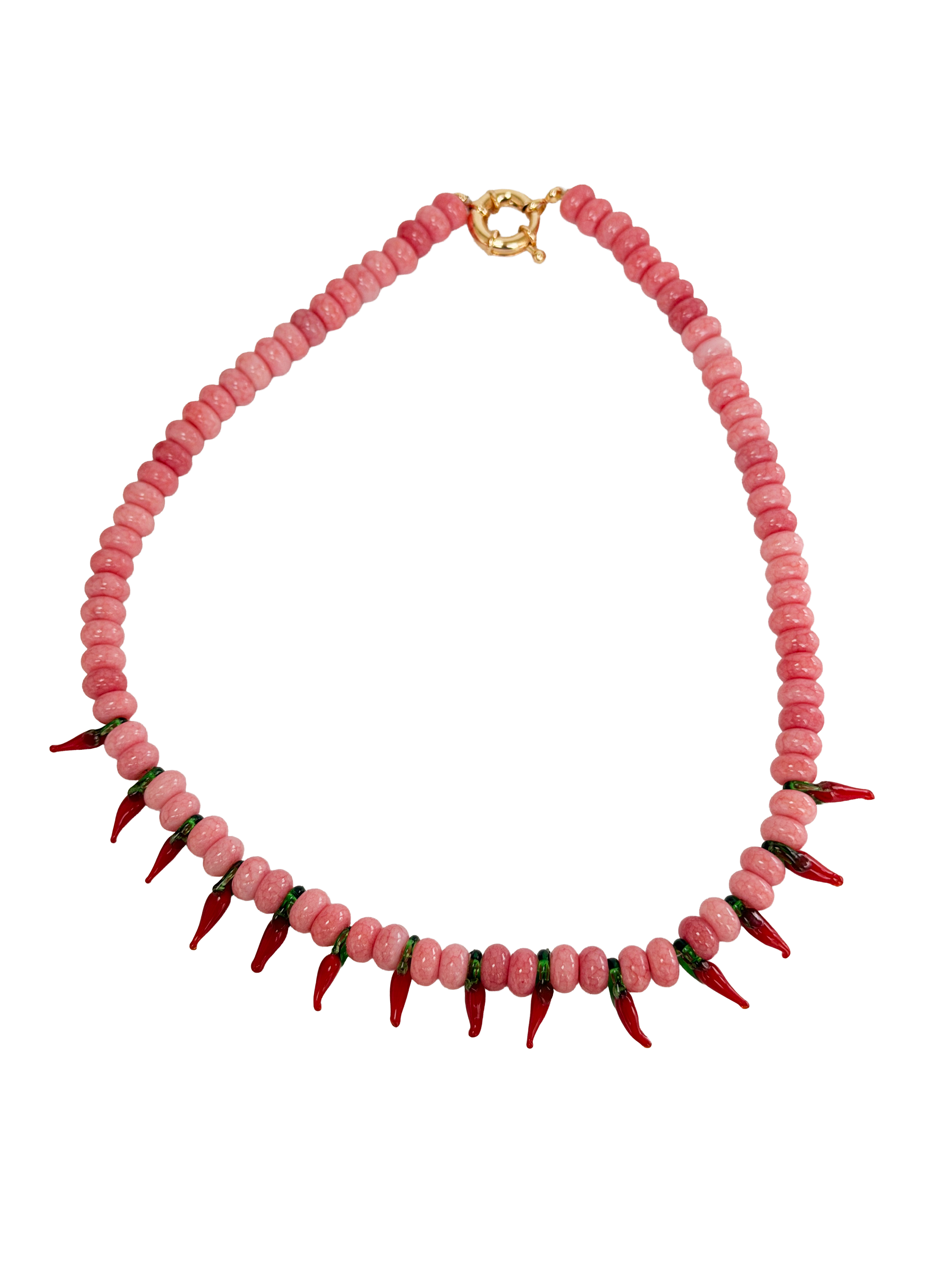Spicy Pink Handmade Necklace