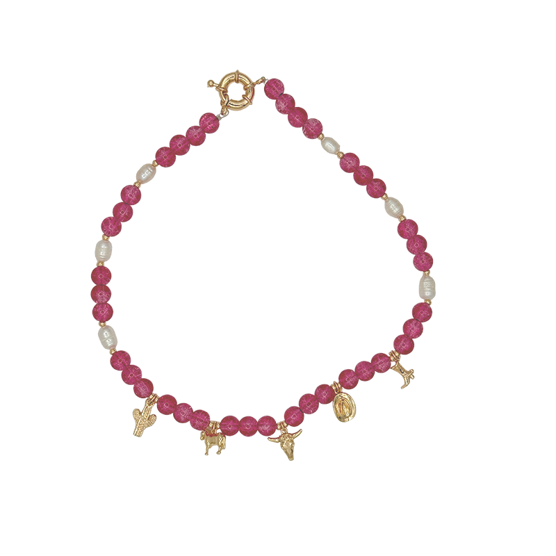 Pink Rodeo Handmade Necklace